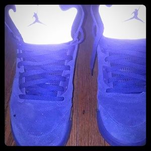All blue Jordan 5s